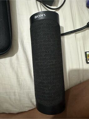 Sony Black Cylindrical Bluetooth Speaker